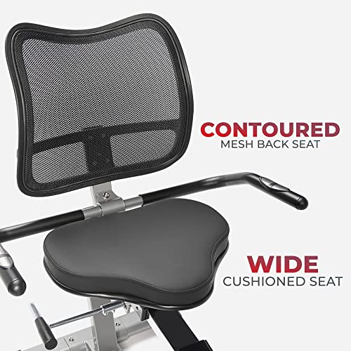 Sunny Health & Fitness Smart Recumbent Bike, Full-Body Home Training with Arm/Leg Exercisers, Indoor Cycling Workout Machine Plus Adjustable Seat & Bulit-in Pulse Sensors, Free SunnyFit App Connection - style: Magnetic