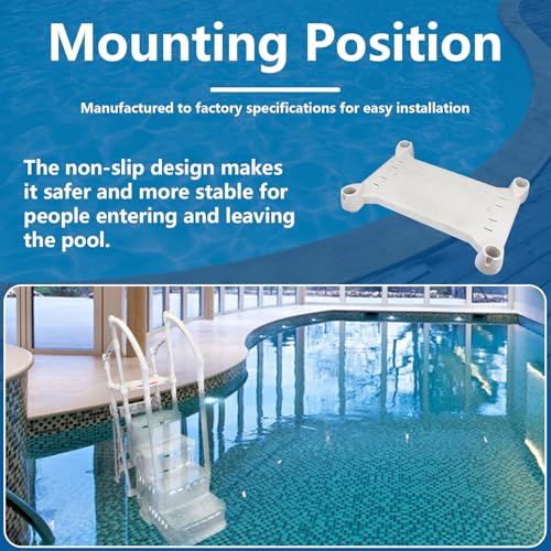IWIWE Platform Replacement for Above Ground BiltMor Swimming Pool Step (Gery)
