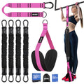Pull Up Assistance Bands 260lbs, Heavy Pull Up Bands Resistance Bands for Pull Ups Working Out with Feet Rest, Pull Up Bar Bands Assistance Bands Strength Training Workout Equipment, Height Adjustable - color: Rose Red