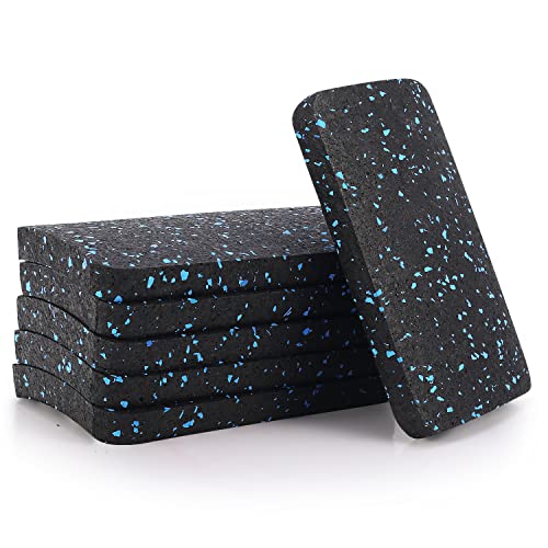 Exercise Equipment Mat Pads - 4 PCS Rubber Anti-Vibration Pads for Stationary Bike and Rower - Rectangular Floor Protector for Hardwood Floors - 4.7"x3.2"x0.5" - size: 4.7" x 3.2" x 0.5"