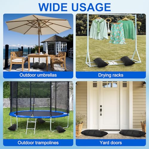 Umbrella Base Weight Sandbags, Outdoor Fillable Straight Sand Bags, Weatherproof Patio Furniture Weight for 49 LB (Without Sand)-2PC