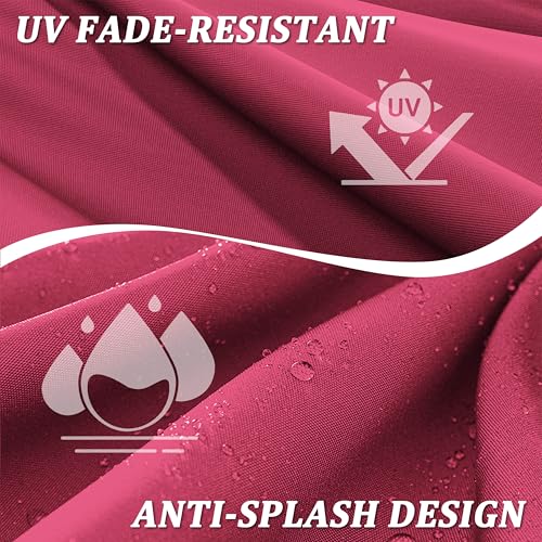 Premium Outdoor Bench Cushions for Patio Furniture 3.5inches Memory Foam Bench Cushion Waterproof Fade Resistant Porch Swing Cushions with Straps 36×18 Inch Pink - color: Pink, size: 36'' x 18'' x 3.5''