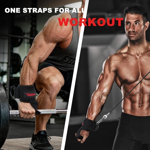 Lifting Straps With D Ring for Weightlifting, Cable Machine, Comfortable Wrist Brace Enhanced Grip for Gym Wrist Straps for Men Woman - size: L