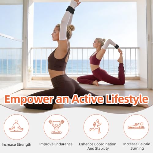 Abahub Adjustable Wrist & Ankle Weights 2Pack, Wearable Silicone Weighted Bracelet for Women, Arm Leg Weights for Home Gym Workout, Jogging, Yoga & Pilates - color: Magnetic Black, size: 2.2LB Pair (1.1LB Each)
