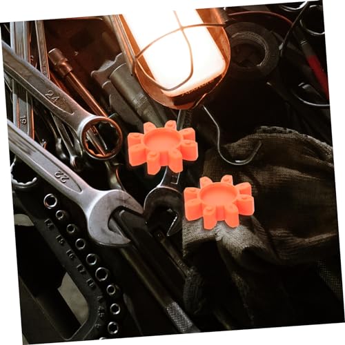 HEALLILY Rubber Plum Shape Coupling Pad Flexible Jaw Coupling Connector Mat for Vibration Reduction Easy Installation Replacement Practical Enhance Equipment Stability