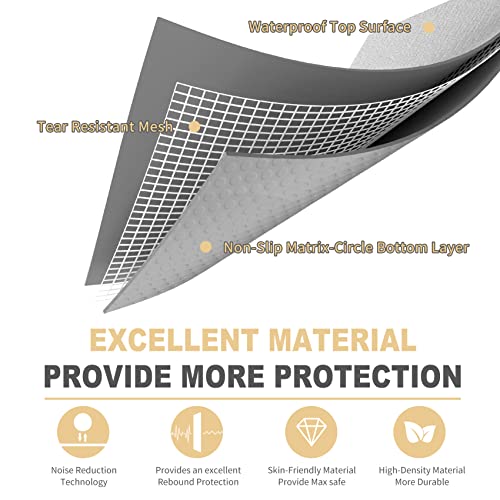 GXMMAT Extra Large Exercise Mat 16'x6'/12'x6'/10'x6'/8'x6'(7mm), Extra Wide Workout Mats for Home Gym Flooring, Non-Slip Thick Durable Cardio Mat for MMA,Plyo,Jump Rope,Weights,Fitness,Shoe-Friendly - color: Grey Cool, size: 6*10 FT
