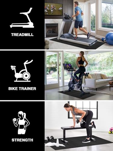 Treadmill Mat 78"x40", WERCHO Foldable Walking Pad Mat for Carpet Hardwood Floors 6mm Heavy-Duty Exercise Equipment Mat for Treadmil Pad,Spin Bike, Elliptical Trainer, Home, Gym - size: 78"L x 40"W x 0.2"Th