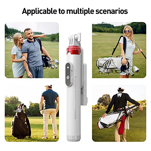 62" Phone Tripod & Selfie Stick for Golf Training, Extendable Cell Phone Tripod Stand with Wireless Remote and iPhone Holder, Golf Training Aid - Compatible with iPhone Android (White)