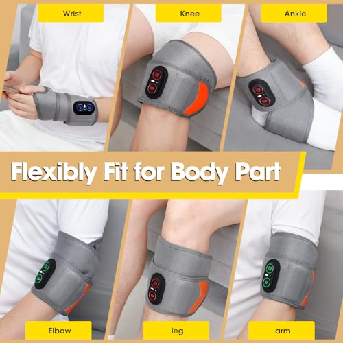 Cordless Wrist Heating Pad Wrap for Arthritis and Carpal Tunnel, Rechargeable Heated Wrap Pad Wrist Massager for Hand Pain Relief, Red Light Heated Therapy Brace for Wrist to Woman Man and Elder, Gray - color: Gray