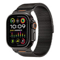Milanese Loop Compatible with Apple Watch Ultra 3/2/1 Band 49mm 46mm 45mm 44mm 42mm, Magnetic Stainless Steel Strap Bands for iWatch Ultra SE 3/2/1 Series 11 10 9 8 7 6 5 4 3 2 1 Men, Black - color: Black