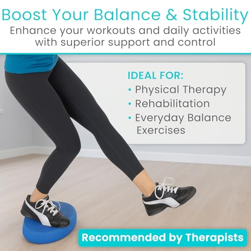 Vive Oval Balance Pad - Wobble Cushion For Physical Therapy And Rehabilitation Equipment - Soft Stability Trainer Foam For Workouts, Yoga, Core Strength And Pilates - Device For Women, Men And Kids - color: Blue, size: 1 Pack
