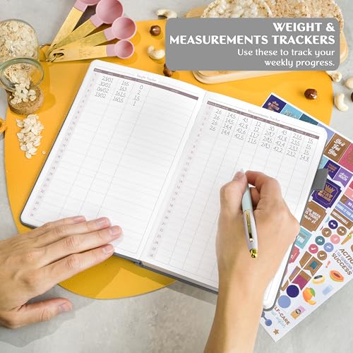 Legend Wellness Planner & Food Journal – Daily Diet & Health Journal with Weight Loss, Measurement & Exercise Trackers – Lifestyle & Nutrition Diary – Lasts 6 Months, A5 size – Mystic Gray - color: Mystic Gray Gold Foil, size: A5 (5.8” x 8.3”)