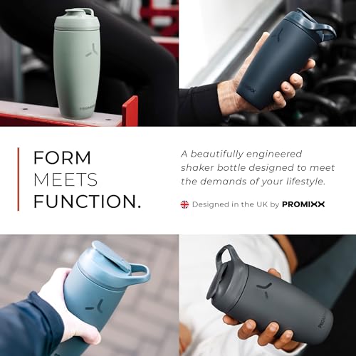 Promixx Pursuit Shaker Bottle Insulated Stainless Steel Water Bottle and shaker Cup, 18oz, Seagrass Green - color: Seagrass Green