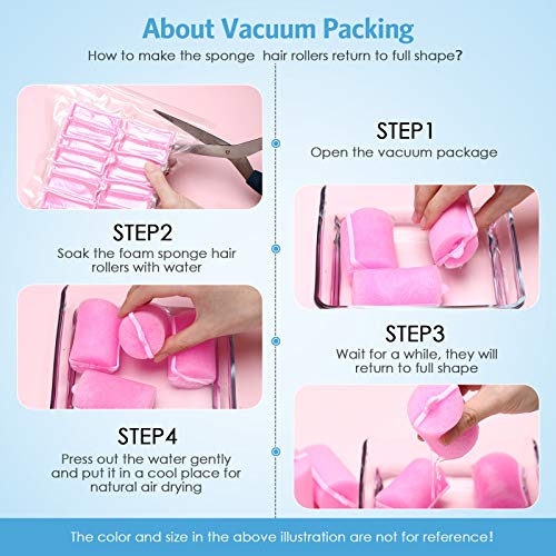 Syhood 12 Pcs Jumbo Foam Sponge Hair Rollers 1.89 Inch Soft Sleeping Curlers Flexible Large Foam Rollers and Rat Tail Comb for Hair Styling(Blue) - color: Blue