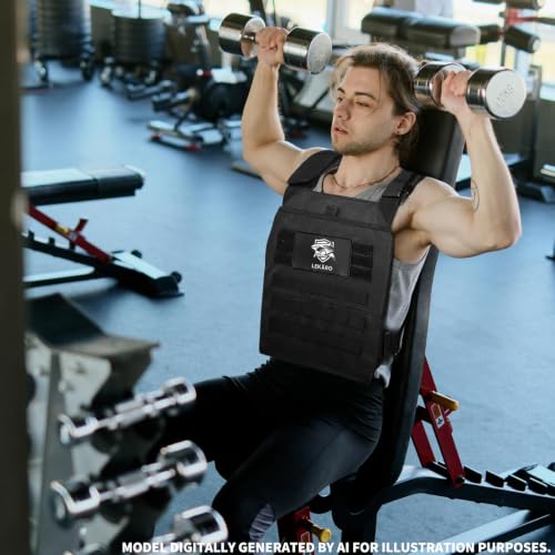Adjustable Weighted Vest for Men Women – Tactical Vest for Rucking, HIIT & CrossFit, Fits 10x12 Plates, 600D Breathable Weight Vest & Exercise Vest for Strength Training, Weights Not Included - color: Black-1