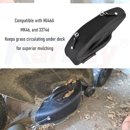 Karbay 532406581 Lawn Tractor 46-in Deck Mulch Cover Assembly Compatible with Craftsman Husqvarna AYP 46" Stamped Deck Mower, Replace 405454, 406581