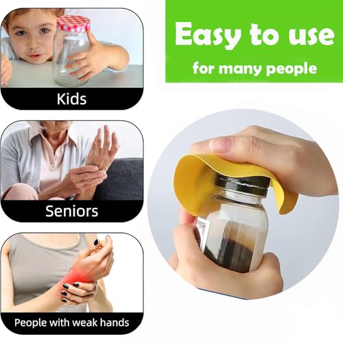 6-Pack Rubber Jar Opener Bottle Gripper Pads— Non-Slip, Multi-function, Easy-Open Lids for Seniors, Arthritis & Weak Hands (Square, 6-Pack) - size: Square L 5"