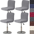 HFCNMY Bar Stool Covers with Backs,4 Pack Stretch Bar Stool Chair Covers,Jacquard Bar Stool Covers,Washable Bar Chair Covers Swivel Barstool Covers Slipcovers with Back Gray - color: Grey