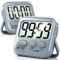 Antonki 2 Pack Digital Timer for Kids, Magnetic Countdown Kitchen Timers for Cooking, Egg, Classroom, Teacher, Exercise, Study, Oven - Battery Included - color: Space Grey