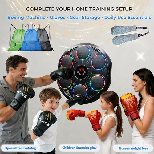 Mesh Sports Drawstring Bag, Large Breathable Gym Sack for Boxing Gloves, Boxing Equipment, Shoes & Training Gear, Lightweight & Durable (Black) - color: Black