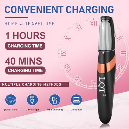 LQT® Electric Foot File – Rechargeable Callus Remover for Hard, Cracked Skin – At-Home Pedicure Kit for Smooth Feet (Men & Women) (Black) - style: Black