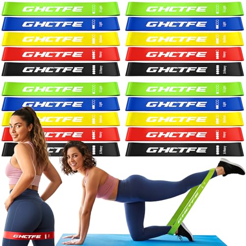 20/100PCS Resistance Bands Bulk Set for Trainers, Small Groups & Fitness Classes, Mini Bands for Glutes, Legs, and Core Workouts, Loop Exercise Bands with Storage Bag, Gift for Workout Buddies - color: Multicolor-20PCS