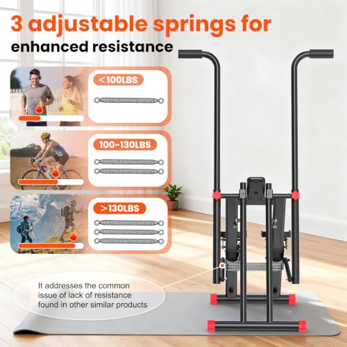 RELIFE REBUILD YOUR LIFE Stair Stepper for Home Exercise,New Version Stair Climber with Adjustable Resistance, Vertical Climber Cardio Exercise Machine for Full Body Workout, Extended Step Range