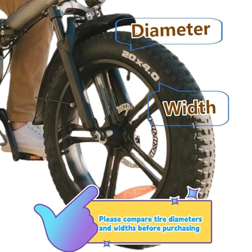 20x4.0 Fat Tubes 20x3.0/3.5 Fat Tire Tube 20x3.5/4.0 Bike Tube 20x4.0/4.5 Heavy Duty Tire Tubes for 20” Electric Bike Fat Beach Bike 2 Pack - size: 20x3.5/4.0