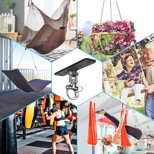 Dolibest Heavy Bag Hangers Brackets, Punching Bag Hangers, Heavy Bag Ceiling Mount for Body Weight Strength Training Systems, Aerial Yoga Swing & Hammock, Resistance Band - color: 4 Holes Punching Bag Hanger