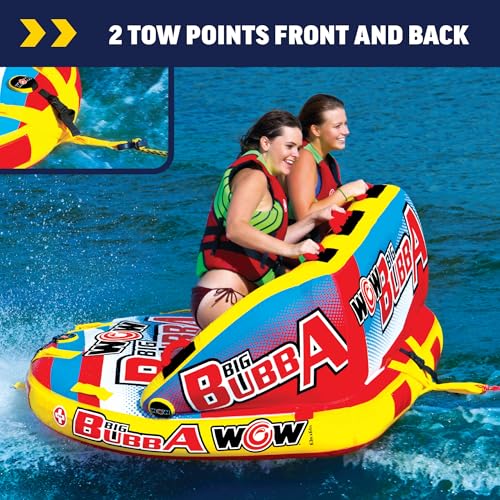 Wow Sports Bubba Towable Tubes for Boating, Boat Accessories for Tubing, Water Tube for Boats - style: 1 to 2 Person