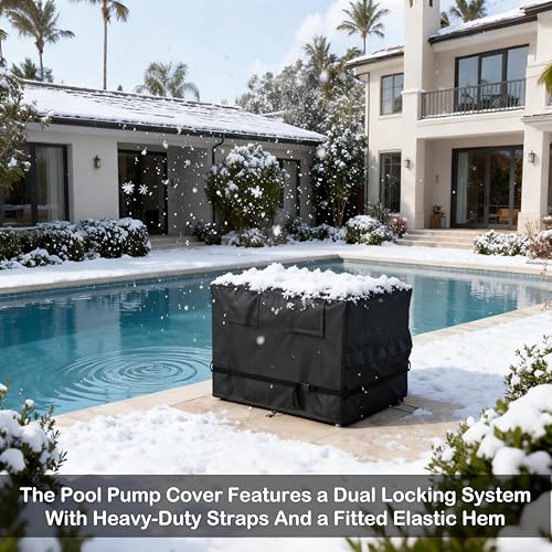 Pool Heater Cover for Hayward Brand | 600D Heavy-Duty Waterproof Winter Cover | Waterproof Pool Pump Cover, Equipment Cover 39" L*33.5" W*27.5" H