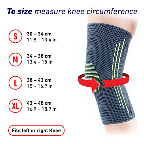 Neo-G Knee Compression Sleeve for Sports - Breathable, Lightweight, Elastic Knee Sleeve for running, Compression Knee Sleeve for knee pain, Meniscus Tear, Sprains, Strains, Injury Recovery - XL - size: X-Large: 43 – 48 CM/16.9 – 18.9 IN
