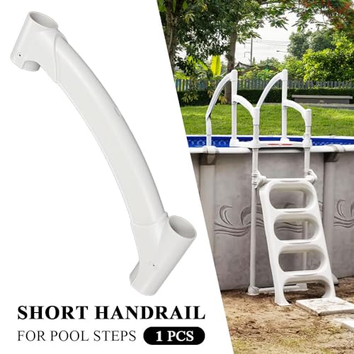 G-PLUS Short Handrail for Above Ground BiltMor Swimming Pool Step - size: White(short)