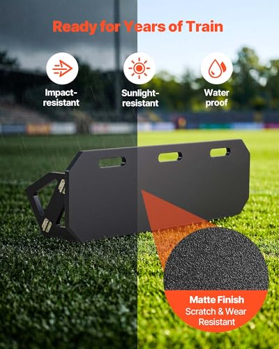 VEVOR Soccer Rebounder Board, Mult-Adjustable Angles Portable Soccer Rebound Wall, Foldable Kickback Board, Soccer Practice Equipment, Ideal for Kids & Adults Passing & Shooting Drills - size: 40" x 12"