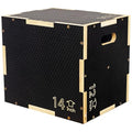 Fitvids 16" x 14" x 12" Non-Slip Wooden Plyo Box Jump Exercise Platform, Plyometric Workout Equipment for Home Gym, Training Step Box, Black - size: 16" x 14" x 12"