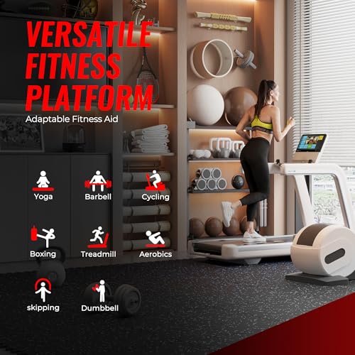 SUPERJARE 0.79'' Extra-Thick Exercise Equipment Mats, 18 Pcs 72 Sq Ft Rubber Top Floor Tiles with High Density EVA Foam, Interlocking Gym Flooring for Home Gym, Workout Mat, Black/Blue - size: 18 Tiles (72 Sq Ft)