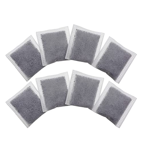 Compact Activated Charcoal Odor Absorbing Filter Refill Deodorizer | for iTouchless Cans 2.5 Gal, 3 Gal, 4 Gal and Other Small Trash Cans Under 8 Gallons with Filter Compartment (8 Pack)