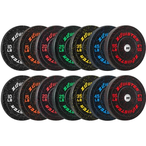 2-inch Bumper Weight Plate Olympic Plate Hi-Temp Bumper Weight Plate with Steel Insert Strength Training Weight Lifting Plate-ODOR-FREE | NOISE-REDUCING | ABSORB IMPACT - size: 90LB Bumper Weight Plate Set