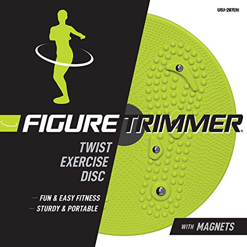 Figure Trimmer Ab Twister Board for Exercise Waist Twisting Disc Acupressure Nodes - color: Lime Green