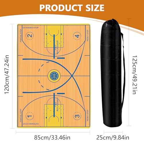 Portable Basketball Footwork Training Mat, Basketball Training Equipment, Agility Footstep Training Mat, Durable Non-Slip Basketball Footwork Training Equipment for All Ages to Improve Speed, Strength and Coordination - color: Orange