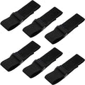 Gejoy 6 Pieces Bicycle Pant Leg Straps Adjustable Elastic Cycling Ankle Safety Band Riding Fishing Ankle Pant Flexible Leg Strap for Riding Climbing Fishing Outdoor Sports Activities, Black