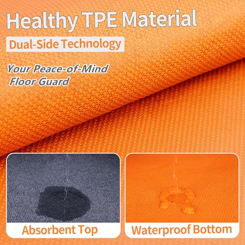 Thick Under Washing Machine Mat 63" x 36" Non-Slip TPE Backing Noise Reducing Shock Absorbing Freely Cut Floor Mat for Washer Dryer Fridge Treadmill Dog Crate Garage