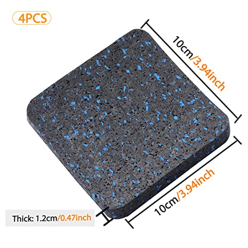 Treadmill Mat Pads - 4 PCS High Density Rubber Anti-Vibration Pads for Walking Pad and Exercise Bike - Noise Reduction Floor Protection for Hardwood Floors and Carpet - 3.94"x3.94"x0.5" - size: 3.94 X 3.94 X 0.5 inch
