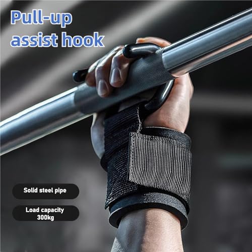 Weight Lifting Hooks for Deadlifting (Pair), 660Lbs Capacity Non-Slip Wrist Support Straps for Men & Women, Gym Wrist Wraps for Pull Up, Fitness, Strength Training, Bodybuilding Workout