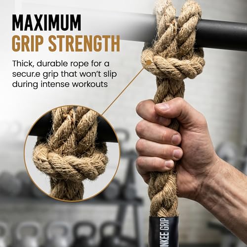 Monkee Grip Original Rope Grips – Enhance Grip Strength & Endurance, Versatile Fitness Accessory for Dumbbells & Barbells, Pull Up Bars Durable & Comfortable Design