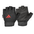 adidas Essential Training & Weightlifting Gloves, Fingerless Workout Gloves - color: Red, size: Small