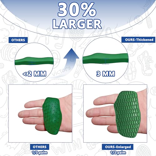 Large Anti-Slip Gym Workout Grips for WeightLifting,Silicone Hand Protector | Gym Towel,Storage Case,Ergonomic Rubber Gym Gloves for Men Women,Gym Hand Palm Protection Pads for Dumbbell,Barbell,Rypt - color: Green