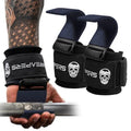 Gymreapers Weight Lifting Hooks (Pair), Heavy Duty Power Wrist Straps Hand Grip Support For Deadlifts, Pull Ups, Shrugs - Gym Gloves For Men and Women - color: Navy