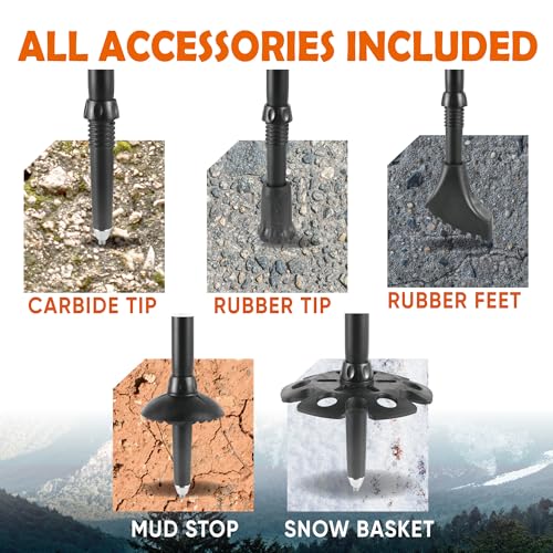 TREKOLOGY Trek-Z Cork Grip Trekking Poles – Lightweight Folding Hiking Poles, Adjustable Height, Compact Travel Design, Aircraft-Grade Aluminum Walking Sticks for Men & Women - color: Black with Green