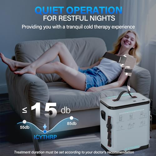 ICYTHRP Programmable Timer Cold Therapy Machine for Shoulder w/Quiet Pump | FSA Eligible HSA, Portable Ice Machine for Shoulder After Surgery, Shoulder Replacement Recovery System with Shoulder Pad